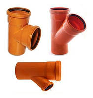 Трійник для зовнішньої каналізації