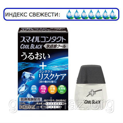 Lion Smile Contact Black Cool - краплі для очей з таурином від втоми і проти синдрому сухих очей, фото 1