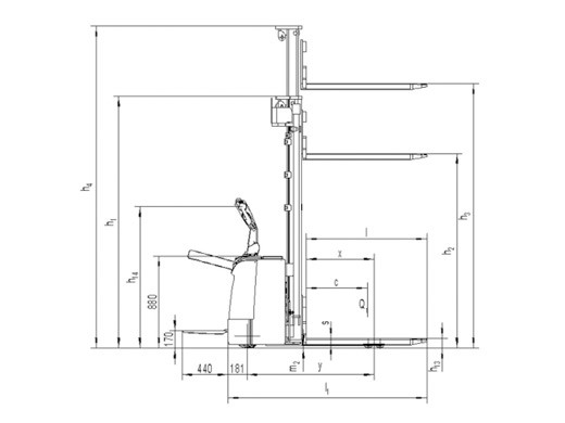 Электрический штабелер Noblelift PS16N - фото 4 - id-p759014874