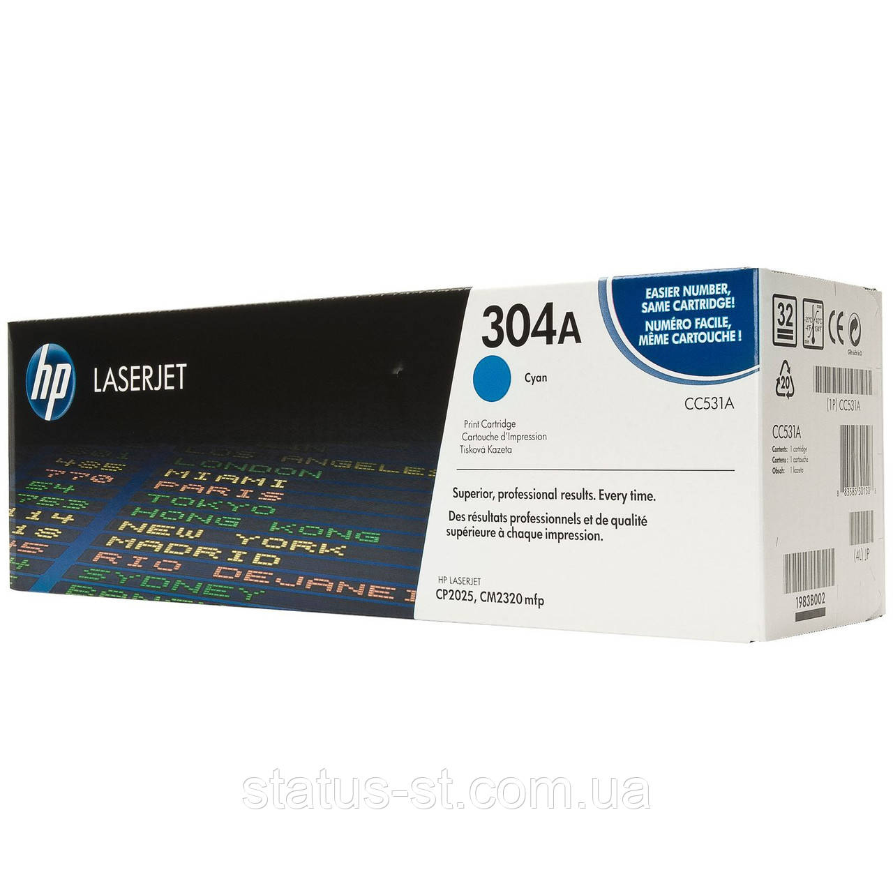 Заправка картриджа HP 304A cyan CC531A до принтера LJ CM2320nf, CM2320fxi, CP2025dn, CP2025n