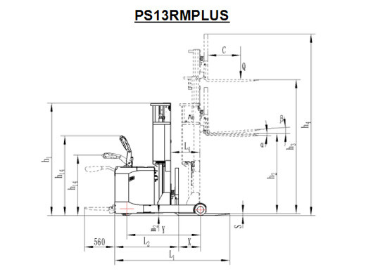 Электрический штабелер Noblelift PS13RM PLUS - фото 6 - id-p759018012