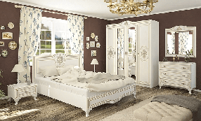 Спальня Мілан 4Д білий Меблі-Сервіс