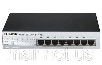 Комутатор D-Link DES-1210-08P 8port 10/100 PoE, WebSmart