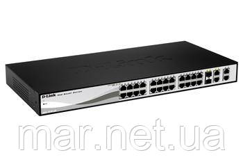 Комутатор D-Link DES-1210-28/C 24port 10/100, 2x1GE, 2x1GE/SFP, WebSmart