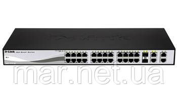 Комутатор D-Link DES-1210-28/ME/B2 24port 10/100, 2x1GE/SFP, 2xSFP, MetroEthernet, WebSmart