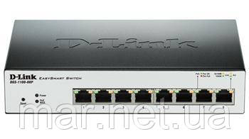 Комутатор D-Link DGS-1100-08P 8port 1GE PoE, EasySmart