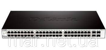 Комутатор D-Link DGS-1210-52 48port 1GE, 4xSFP, WebSmart