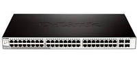 Комутатор D-Link DGS-1210-52 48port 1GE, 4xSFP, WebSmart