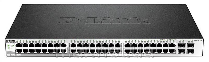 Комутатор D-Link DGS-1210-52/ME/A1 48port 1GE, 4xSFP/1GE, WebSmart, Metro