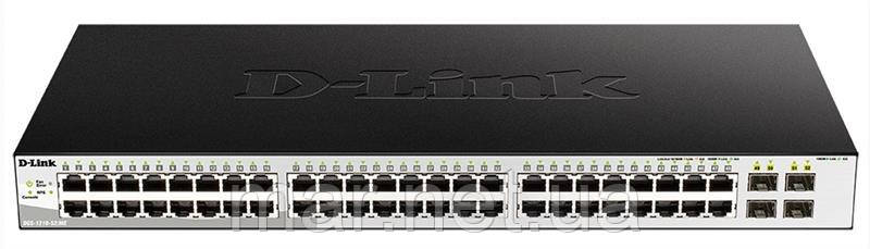 Комутатор D-Link DGS-1210-52/ME/B1 48port 1GE, 4xSFP/1GE, WebSmart, Metro