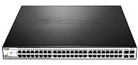 Комутатор D-Link DGS-1210-52MP 48x1GE PoE, 4xSFP Smart