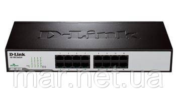 Комутатор D-Link DES-1016D/F1 16port 10/100BaseT Metal Case
