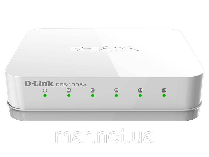 Комутатор D-Link DGS-1005A 5port Gigabit, Plastic Case