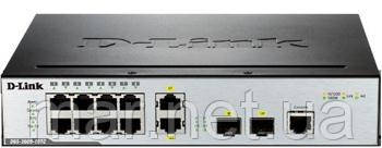 Комутатор D-Link DGS-3000-10TC 8port 1GE, 2x1GE/SFP L2