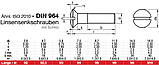 DIN 964 (ГОСТ 17474-80; ISO 2010) : гвинт з напівпотайною головкою, прямий шліц, нержавіюча сталь, фото 3