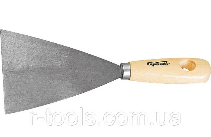 Шпательна лопатка з неіржавкої сталі 40 мм дерев'яна ручка SPARTA 852065