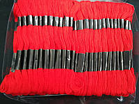 Нитки муліне для вишивання і рукоділля 100 мотків по 8 м (червоні)