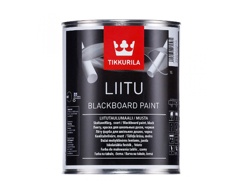 Краска латексная TIKKURILA LIITU для школьных досок черная 1л - фото 1 - id-p72195378