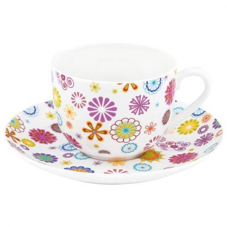 Чашка з блюдцем Blumen 230 мл Krauff 21-244-014