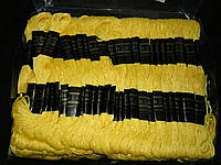 Нитки муліне для вишивання і рукоділля 100 мотків по 8 м (жовті)