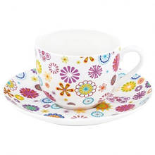 Чашка з блюдцем Blumen 100 мл Krauff 21-244-015
