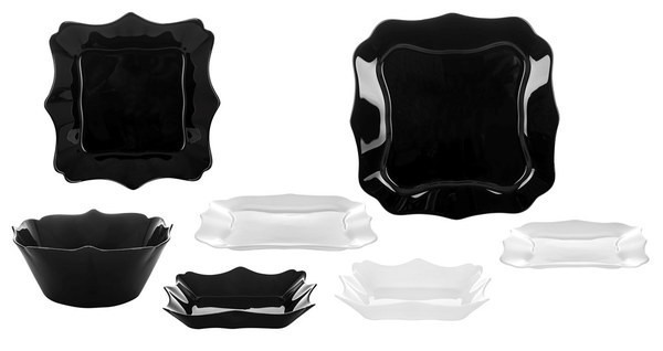 Сервіз столовий LUMINARC AUTHENTIC BLACK&WHITE, 19 пр