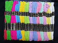 Мулине нити для вышивания и рукоделия 100 мотков по 8 м (мультицвет, разноцветные)