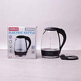 Чайник електричний скляний з LED підсвічуванням 1,7 л Kamille В 1700, фото 5