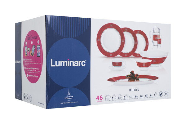 Сервіз столовий 45 предметів Luminarc Rubis N4784