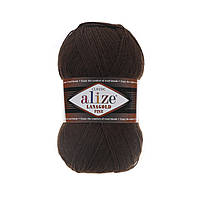 Пряжа Alize Lanagold Fine — 26 коричневий