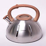 Чайник 5.0 л Kamille (0698) з нержавіючої сталі зі свистком, фото 3
