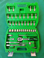 Набір накидних головок і комплектуючих на 46 одиниць. "InterTool series". (4-14мм) 1/4" (72T).