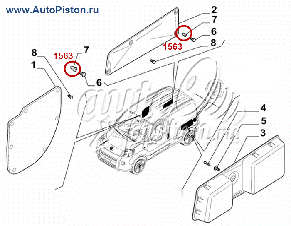 Вставка під саморіз внутрішнього оздоблення на Фіат, фото 2