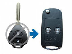 Ключ Toyota RAV4, Corolla викидний корпус 2 кнопки Silver Ring New
