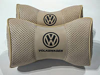 Автомобільні подушки на підголовники Volkswagen бежевий колір