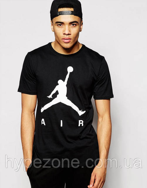 Чоловіча чорна Футболка Аїр джордан AIR Jordan