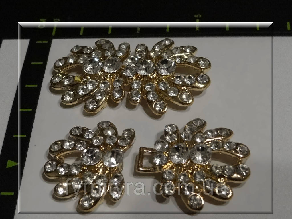 Застібка декоративна H-153 gold, фото 1