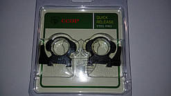 Кільця CCOP для кріплення оптики 25 мм, на вивер, сталеві швидкознімні. Середні