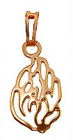 Кулон TSATSA. Позолота ЧВ. Довжина: 3,5 см. Ширина: 15 мм.