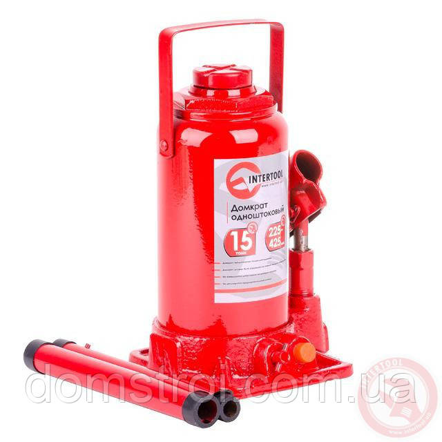 Домкрат "стовпчик" одноштоковий 15 т INTERTOOL GT0027