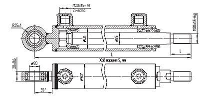 Ремонт гідроциліндра МС40/25х250-3.15(444), фото 2