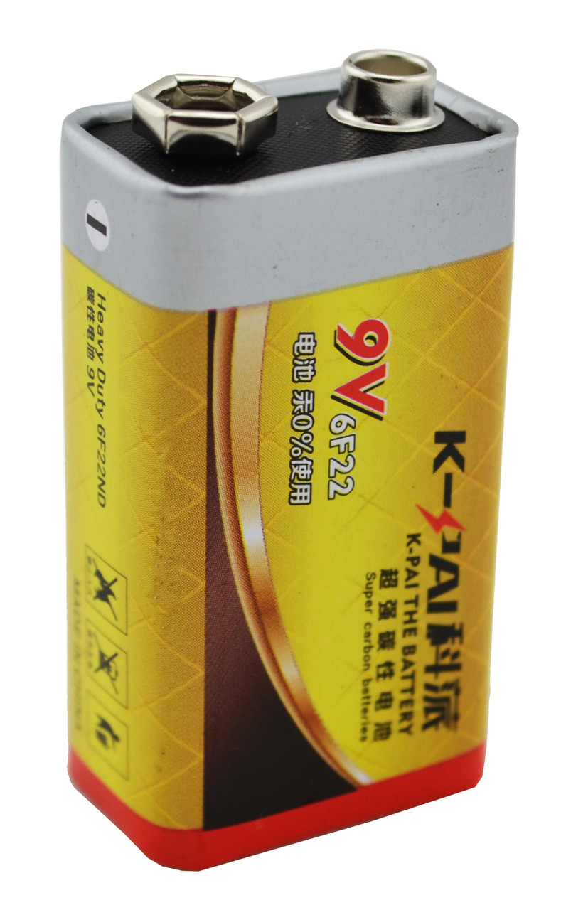 Батарейка солевая K-Pai 6F22 9V цинк карбон - фото 1 - id-p759842787
