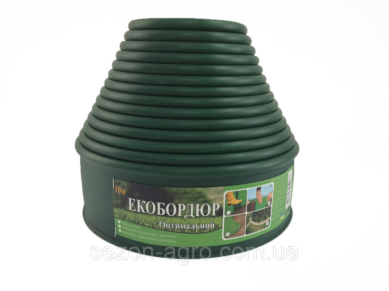 Стрічка бордюрна Економ 0,1х10 м (зелений)