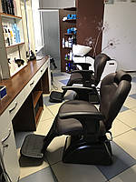 Парикмахерское кресло мужское Barber ZD-311 шоколад / черный парикмахерское кресло с подголовником