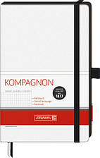 Блокнот А5 Kompagnon в клітинку 96 аркушів білий Brunnen, 37167