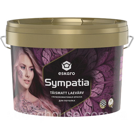 Eskaro Sympatia 9,5 л матова фарба Ескаро Симпатія для стелі глибокоматова