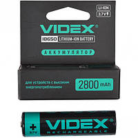 Аккумулятор Videx 18650-P + защита 2800mAh 3,7V Li-ion блистер 1х1шт