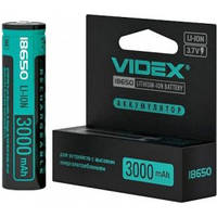 Аккумулятор Videx 18650-P + защита 3000mAh 3,7V Li-ion блистер 1х1шт