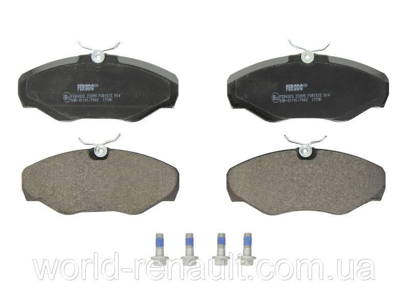 Передні гальмівні колодки на Рено Трафік II/FERODO FVR1515