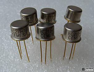 BC211 Unitra GEMI транзистор NPN (30мГц 80В) Ni (ТО5)